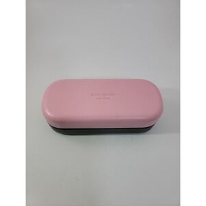 Kate Spade Pink Green Hard Clamshell Eyeglass Sunglass Case Only Hello Sunshine